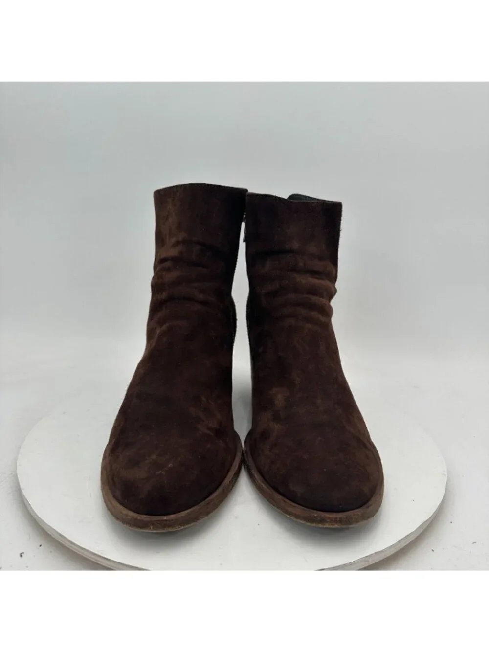 Officine Creative Women Size EU 40 US 10 Dark Brown Suede Side Zip Ankle Boot